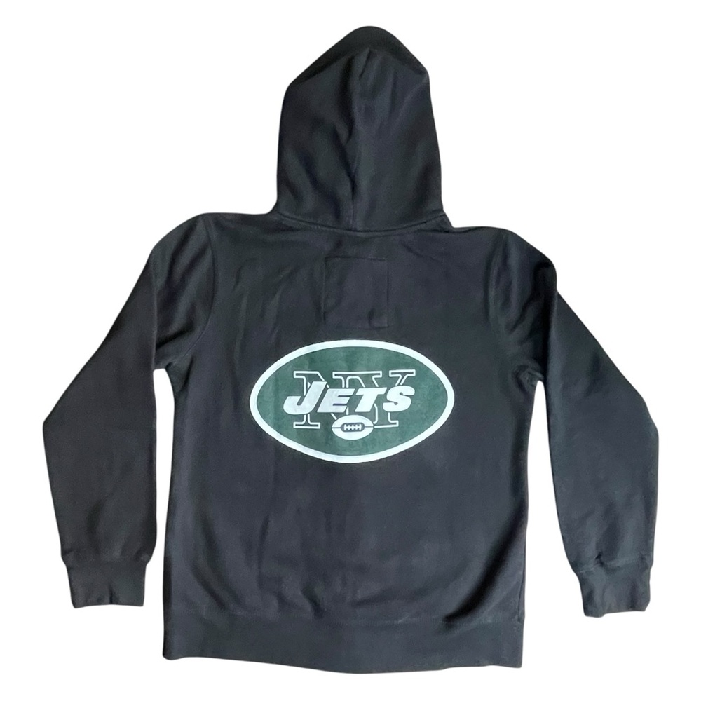 New York Jets Football Team Full Zip Hoodie Sweatshirt Womens Medium Black NFL - Picture 8 of 14